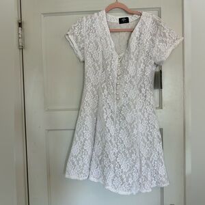 Valfre White Lace Dress
